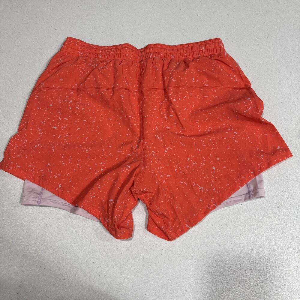 Brooks Women's Moment 5" Running Shorts 2 in 1 Athletic Orange Speckled Size XS - Picture 5 of 13
